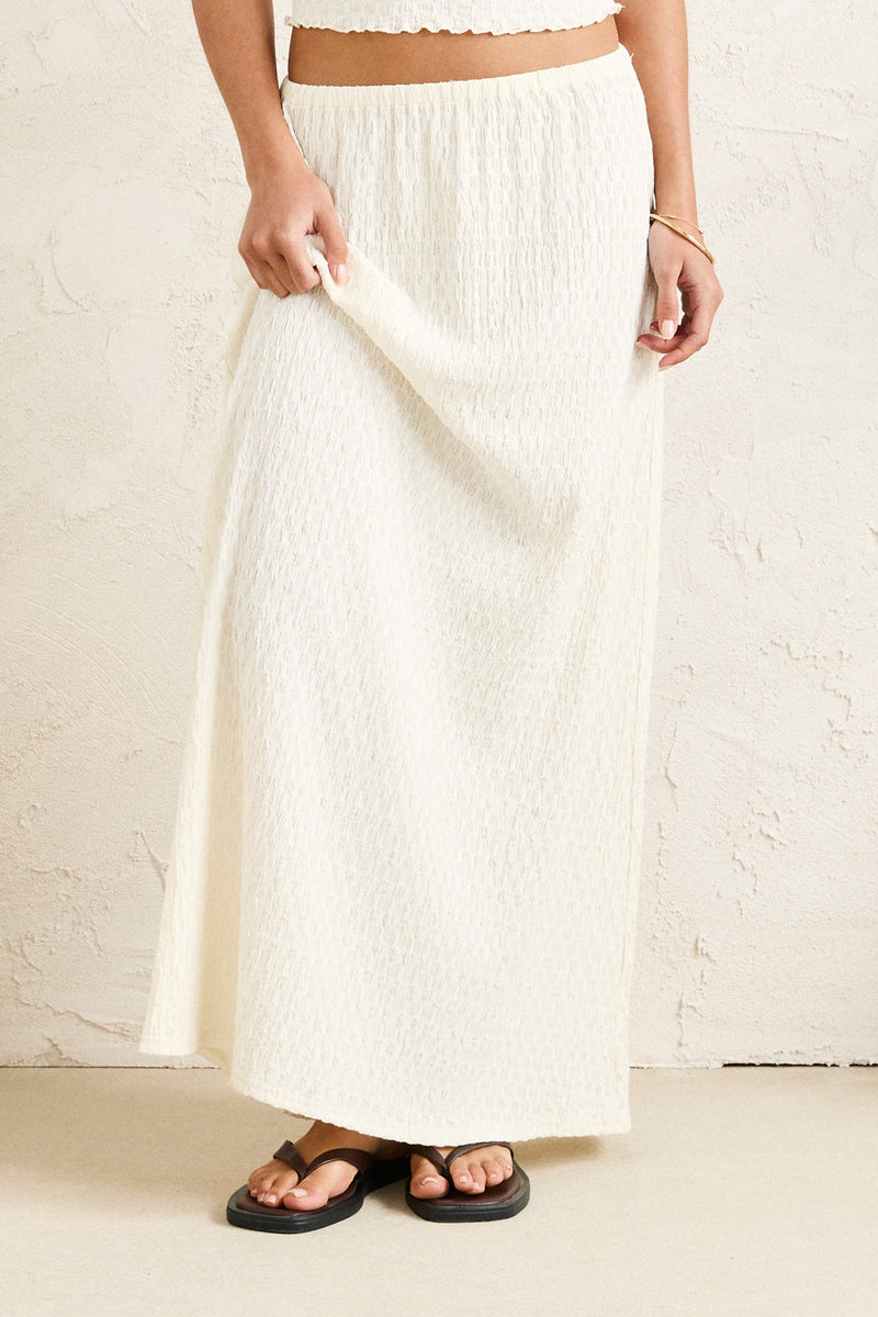 Maya Lace Skirt White