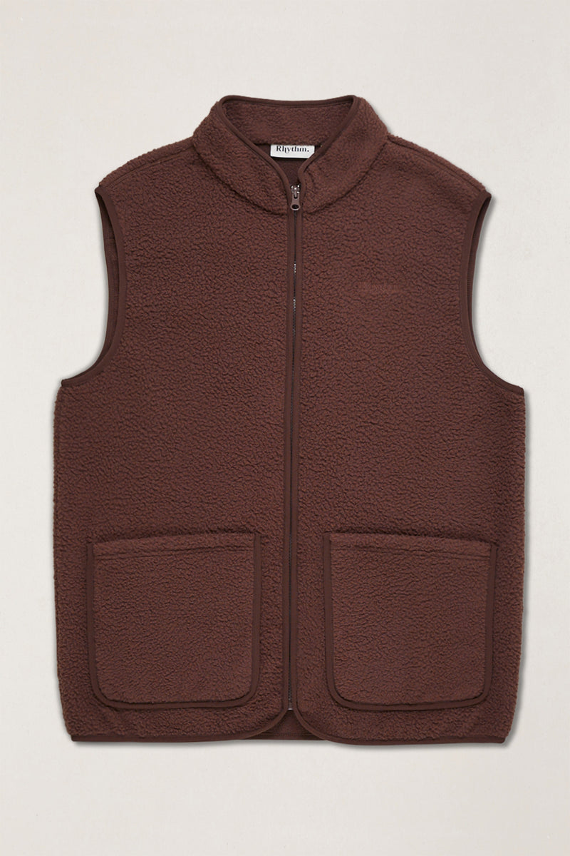 Tamas Fleece Vest Chocolate – Rhythm