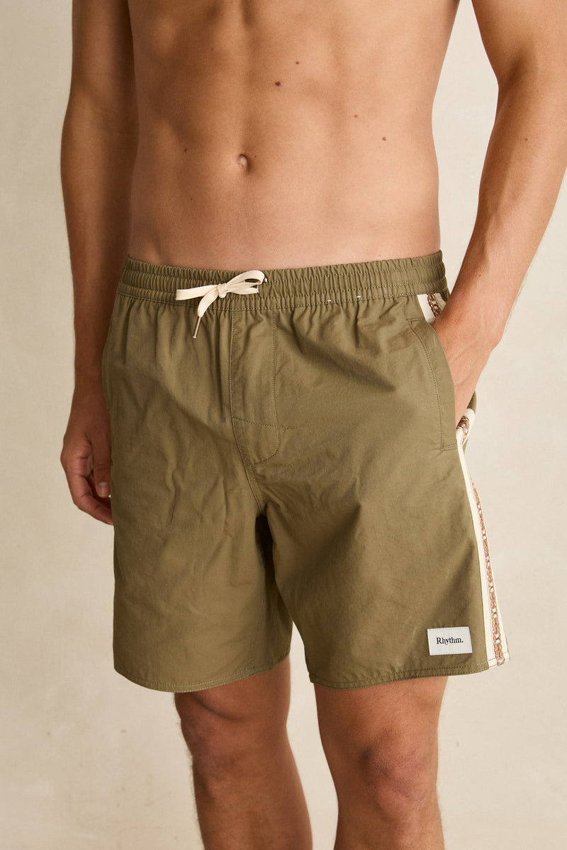 Icon Stripe Heritage Beach Short Khaki – Rhythm