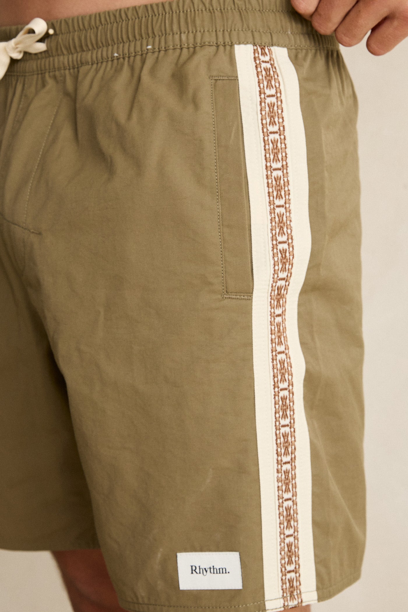 Icon Stripe Heritage Beach Short Khaki – Rhythm
