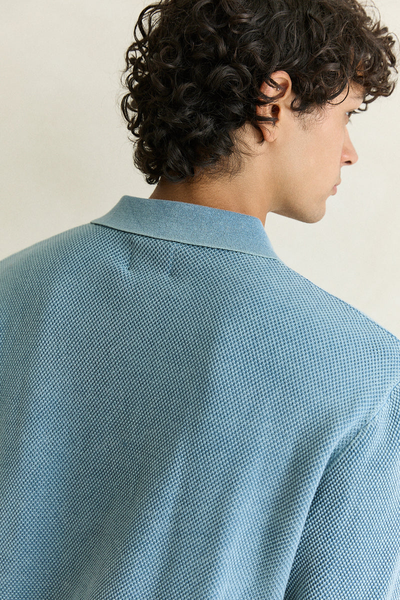 Quarter Zip Knit Polo Sea Blue – Rhythm