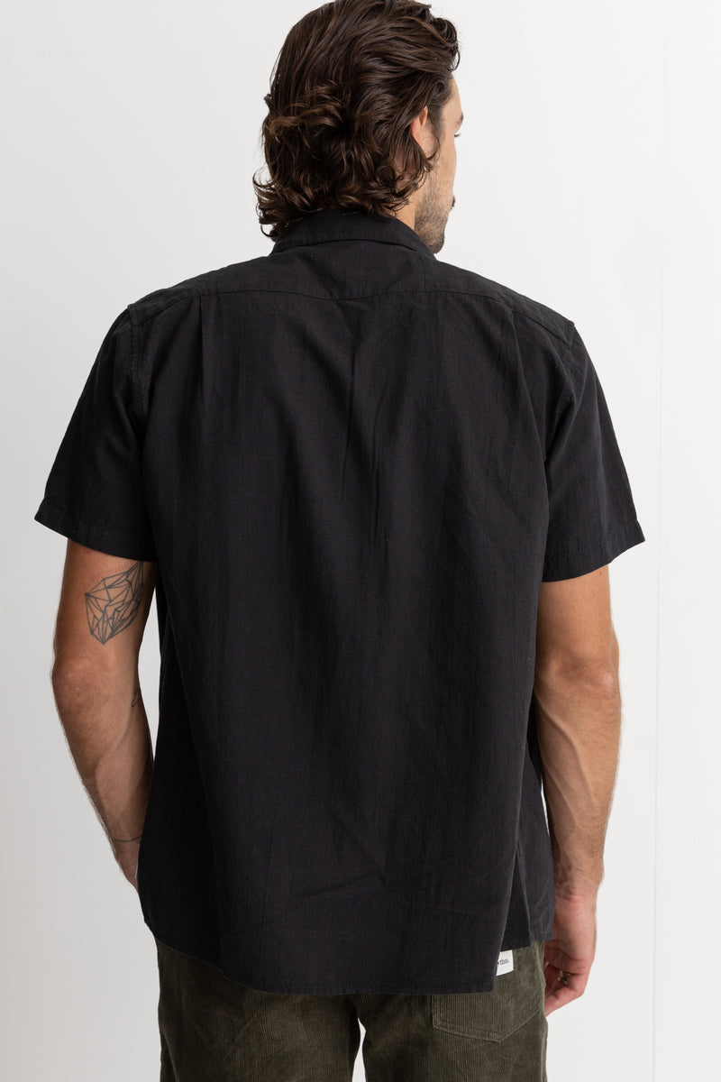 Classic Linen Ss Shirt Vintage Black