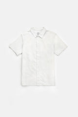 Classic Linen Ss Shirt White