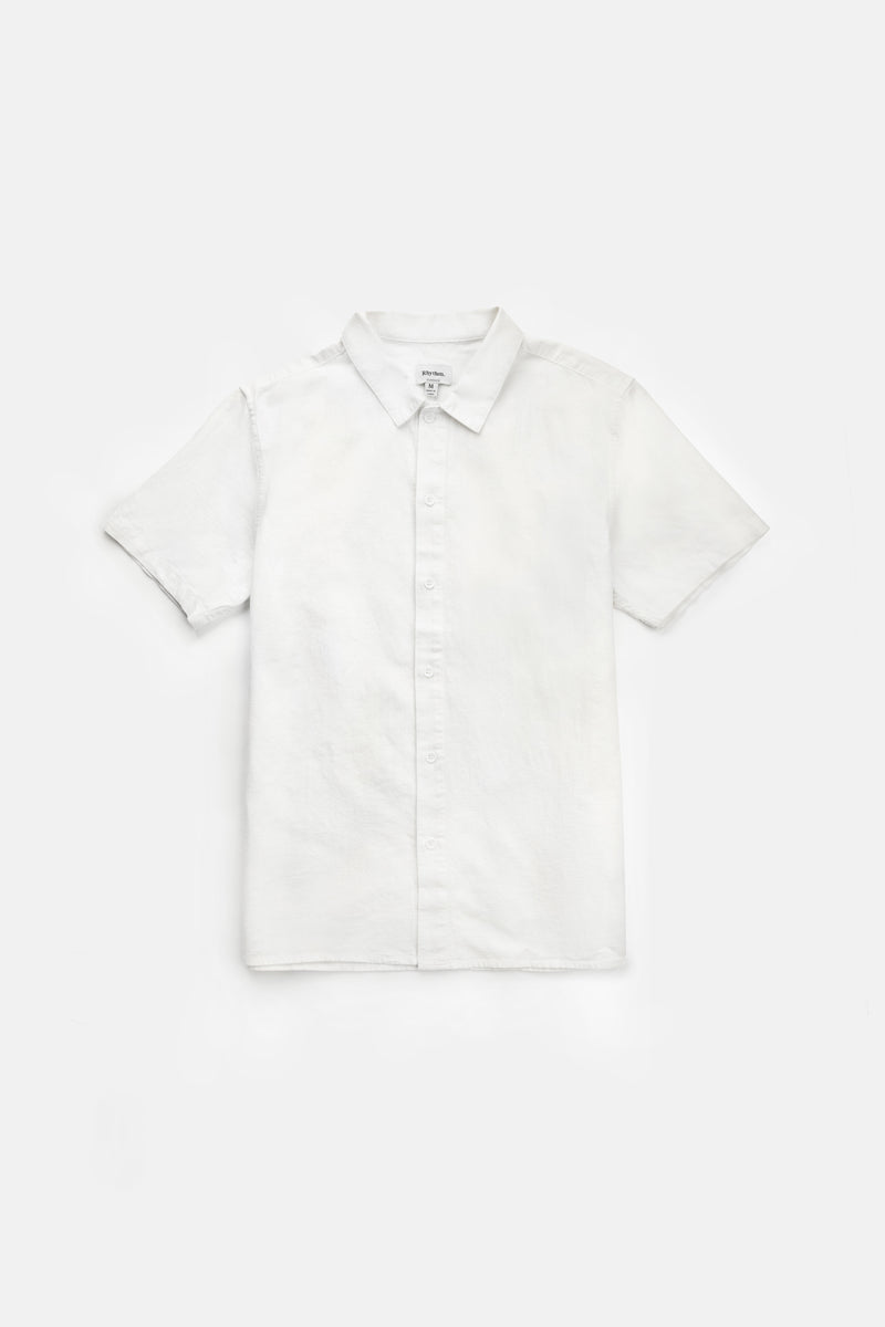 Classic Linen Ss Shirt White