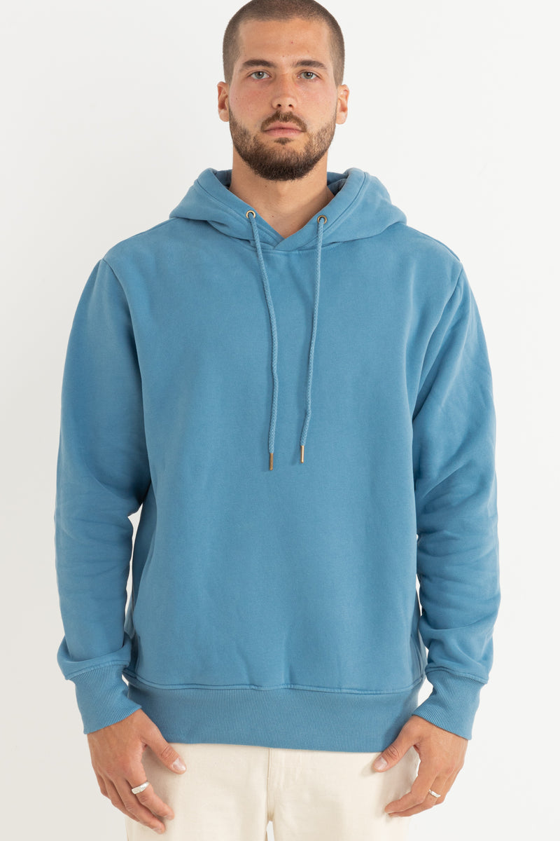 Classic Fleece Hood Mineral Blue