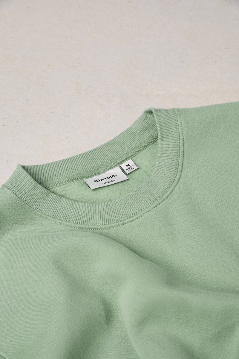 Classic Fleece Crew Seafoam