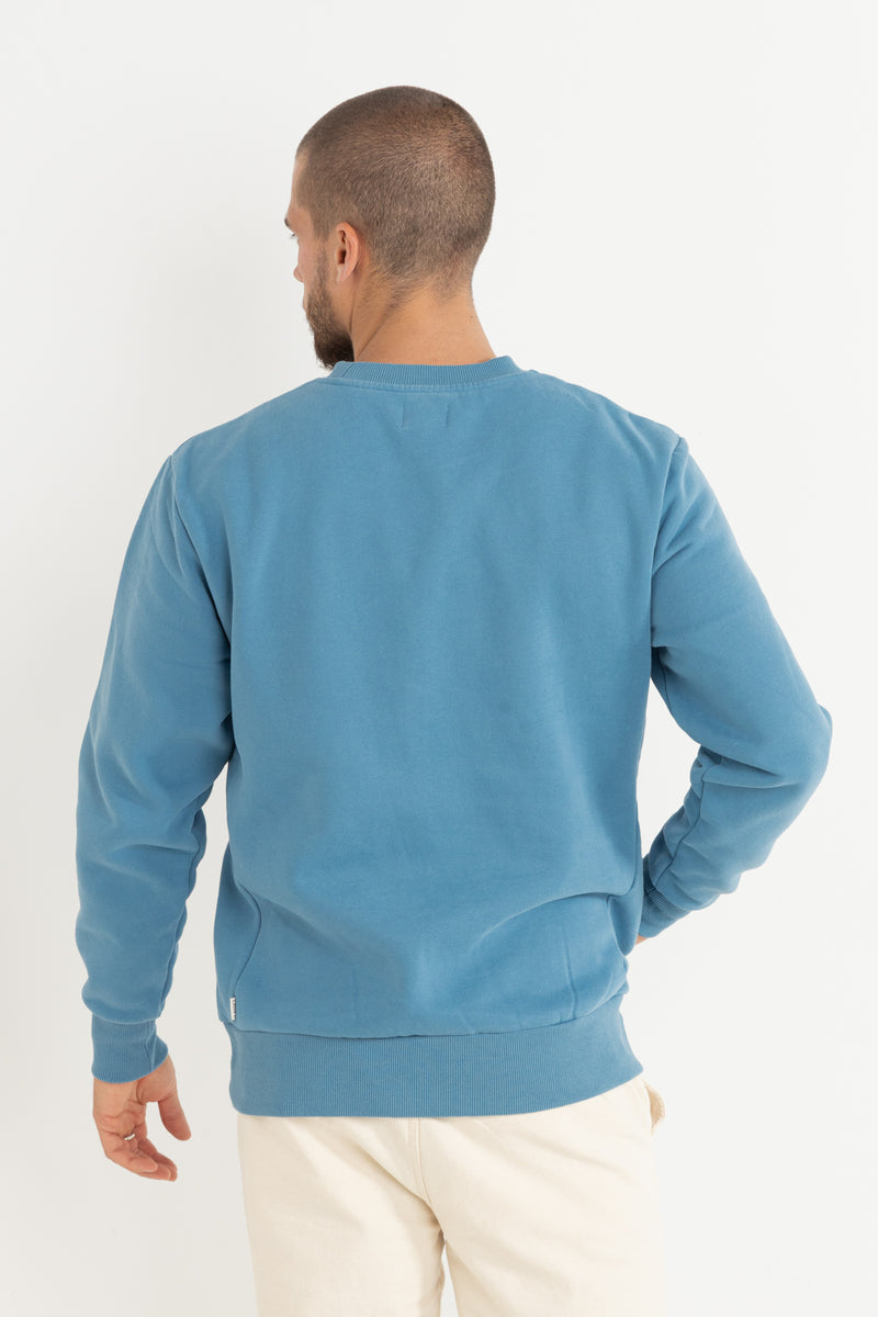 Classic Fleece Crew Mineral Blue