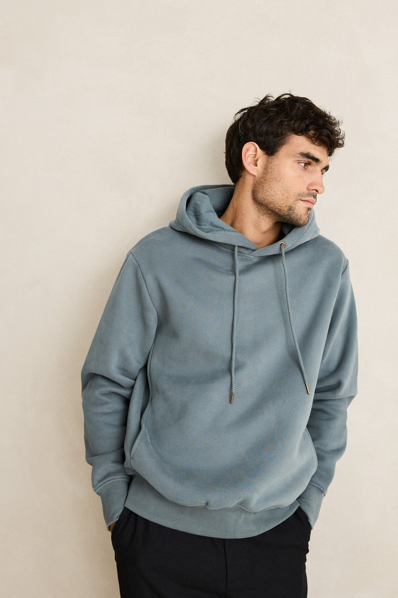 Classic Fleece Hood Silver Pine
