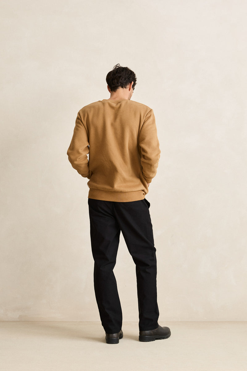 Classic Fleece Crew Ochre