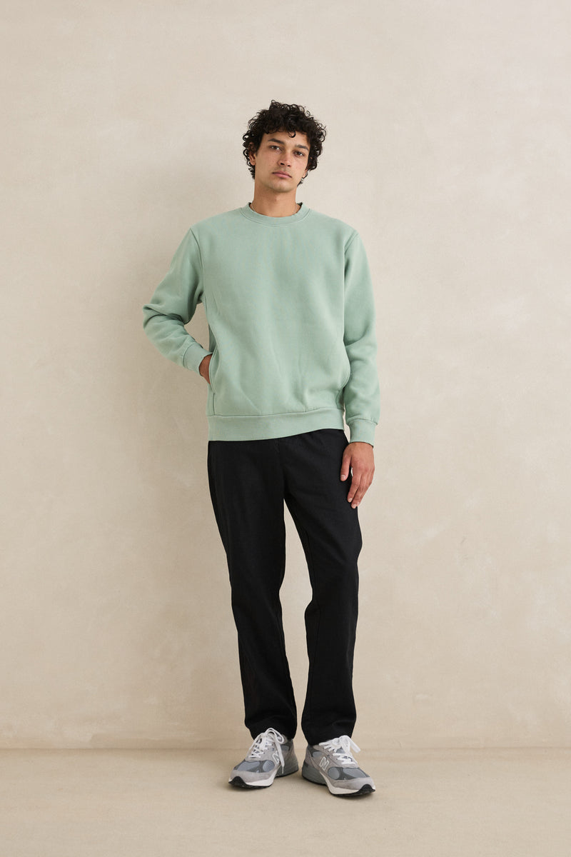 Classic Fleece Crew Seafoam