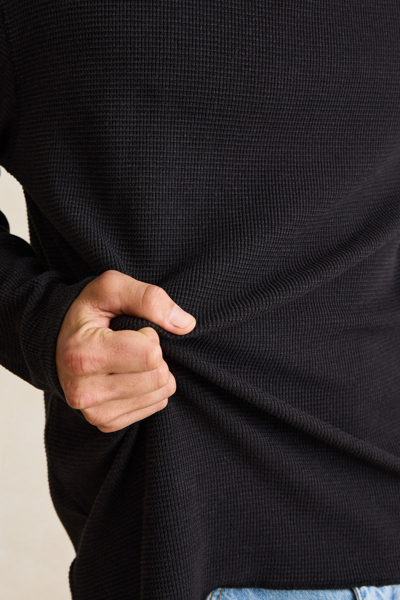 Classic Waffle Knit Vintage Black