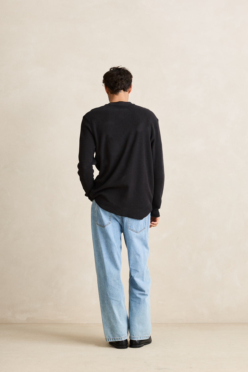Classic Waffle Knit Vintage Black