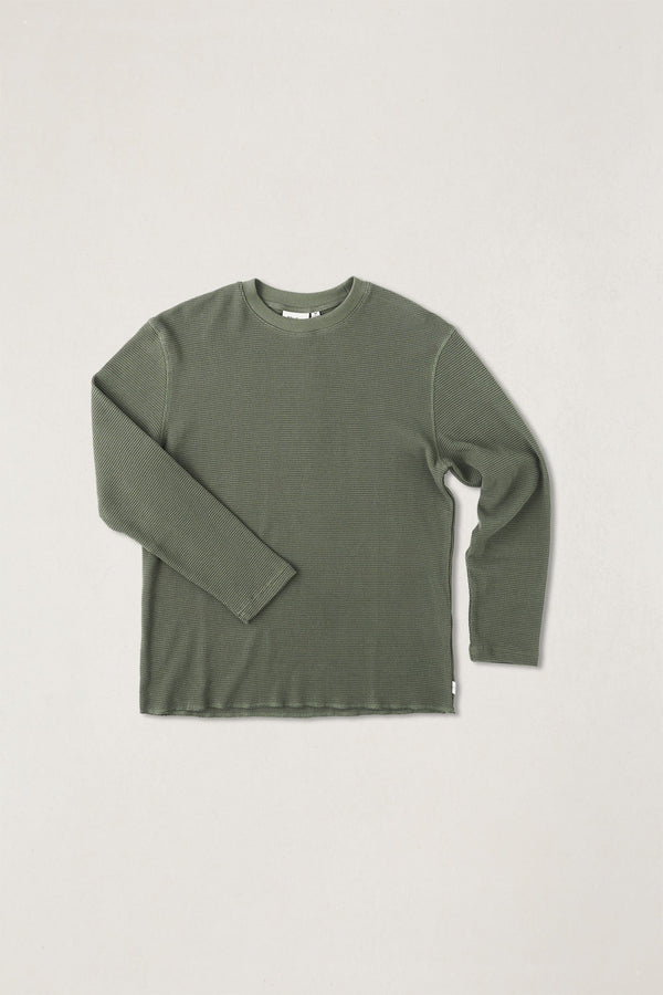 Classic Waffle Knit Forest Green