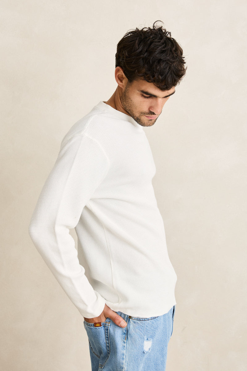Classic Waffle Knit Vintage White