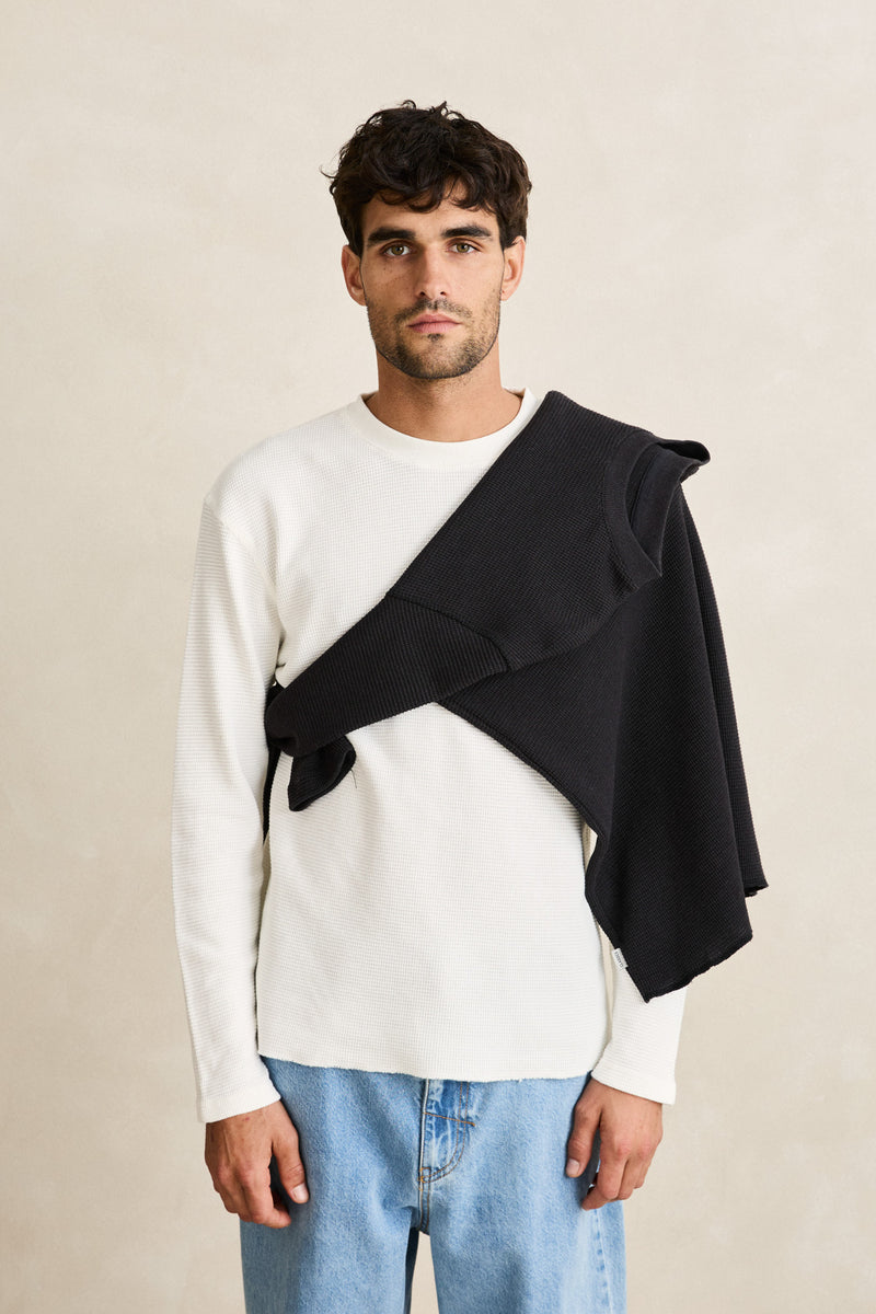Classic Waffle Knit Vintage White