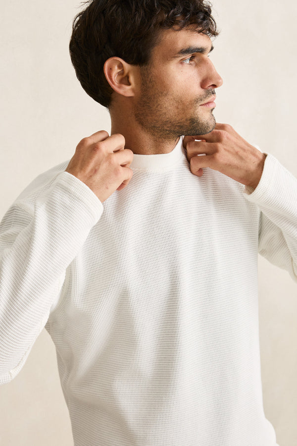 Classic Waffle Knit Vintage White