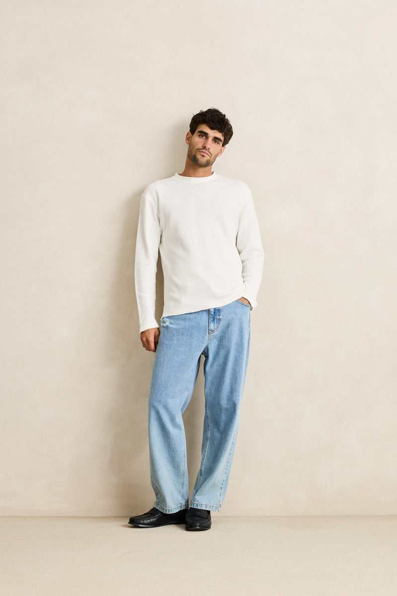 Classic Waffle Knit Vintage White