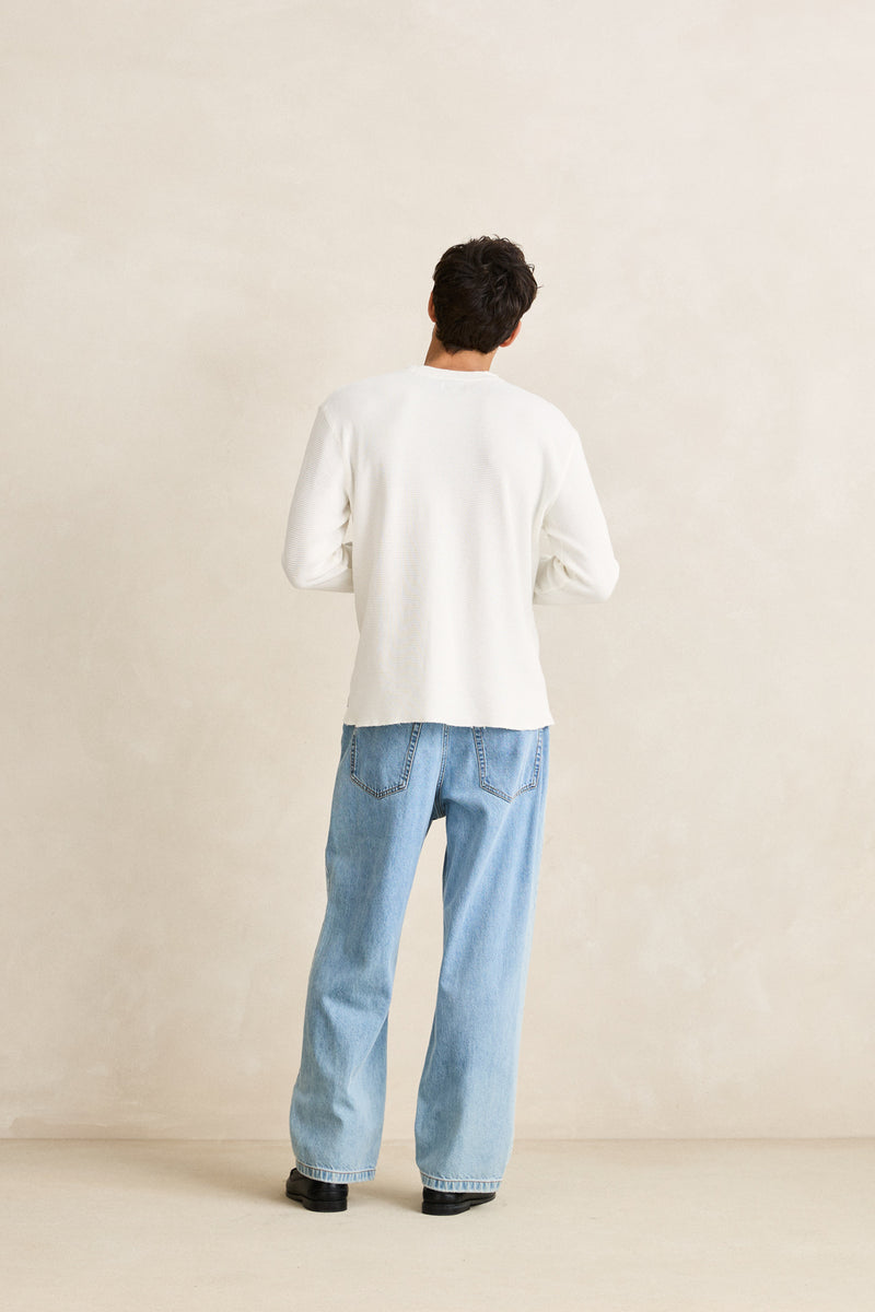 Classic Waffle Knit Vintage White