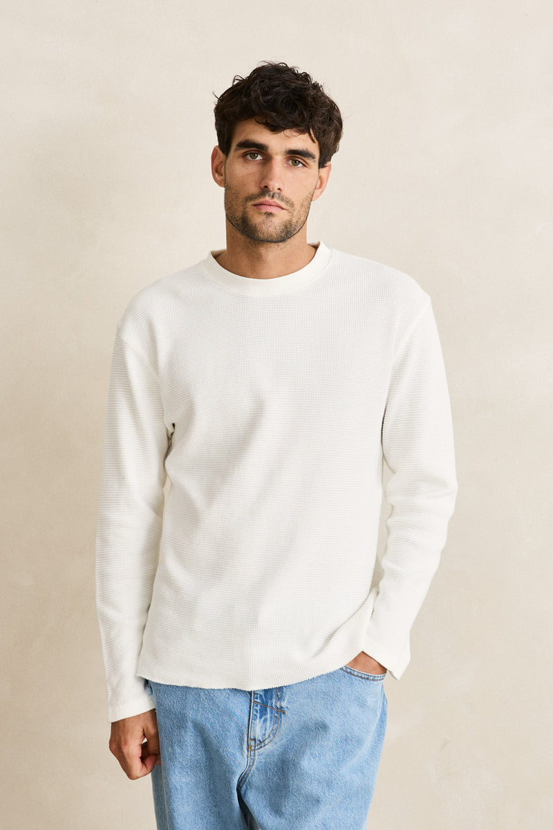 Classic Waffle Knit Vintage White
