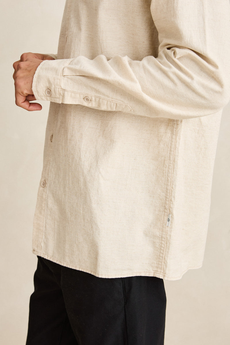Classic Linen Ls Shirt Sand