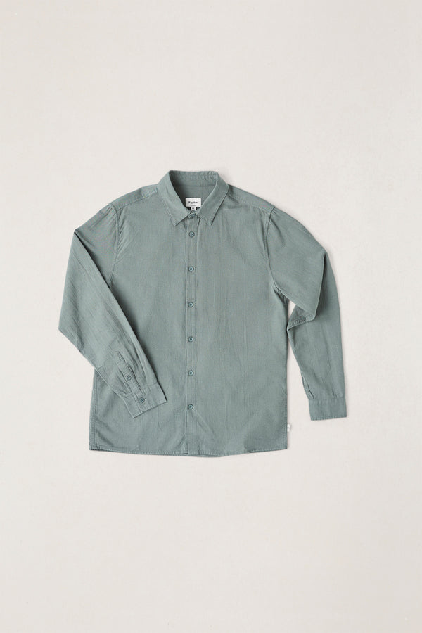 Classic Linen Ls Shirt Silver Pine