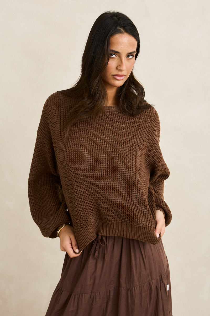 Classic Knit Jumper Chocolate