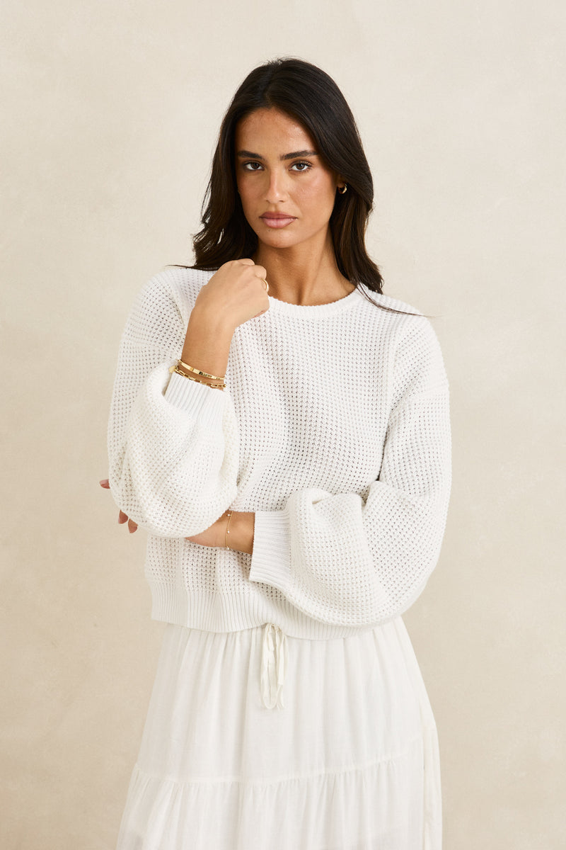 Classic Knit Jumper White