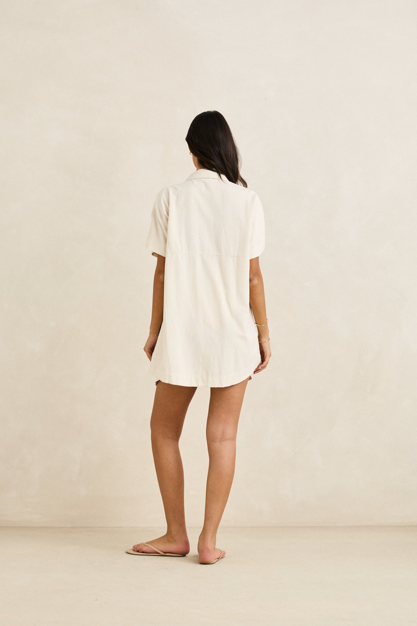 Classic Shirt Dress Oat  Rhythm