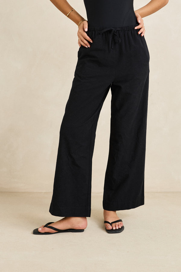 Classic Drawstring Pant Black