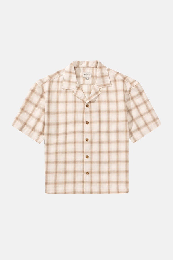 Relaxed Check Ss Shirt Natural