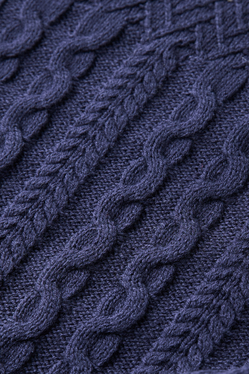 Patchwork Sweater Vintage Navy