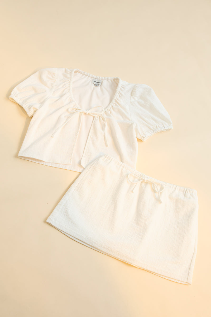 Mecah Billow Sleeve Top White