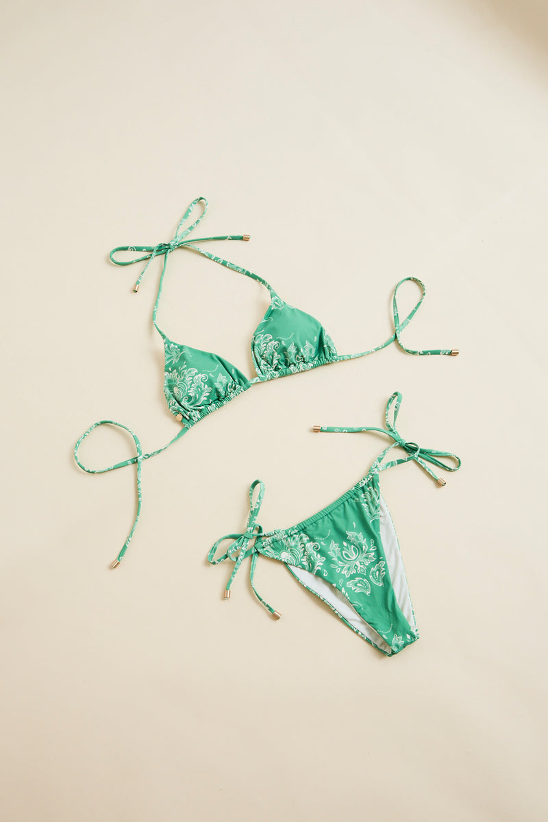 Brocade Slide Tri Top Palm