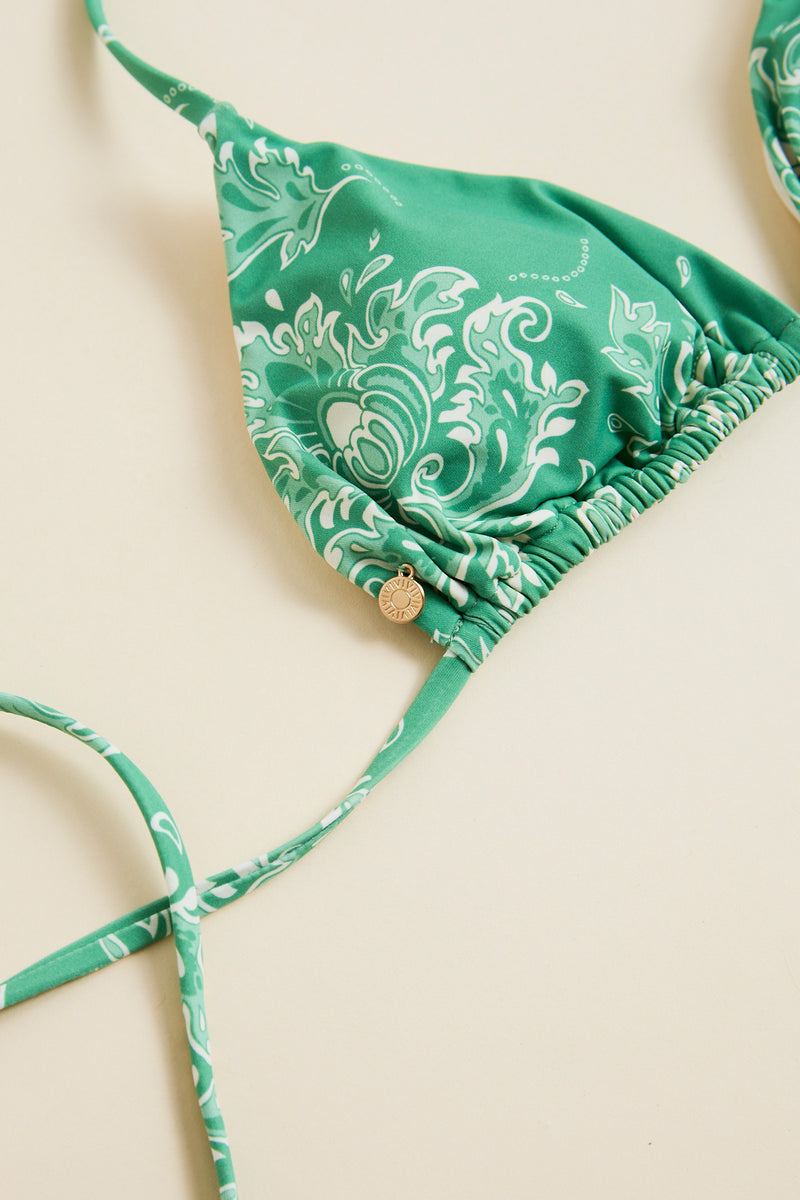 Brocade Slide Tri Top Palm