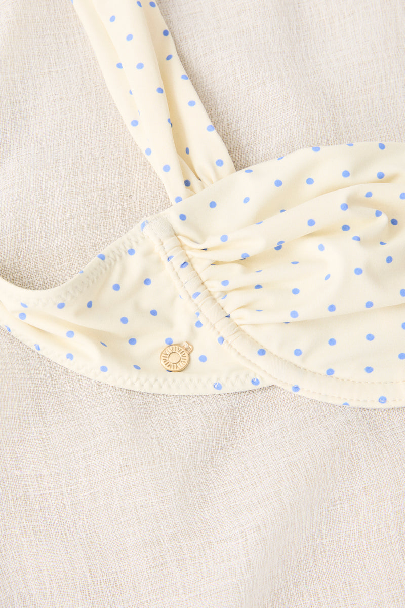 Polka Underwire Bralette Top Cornflower