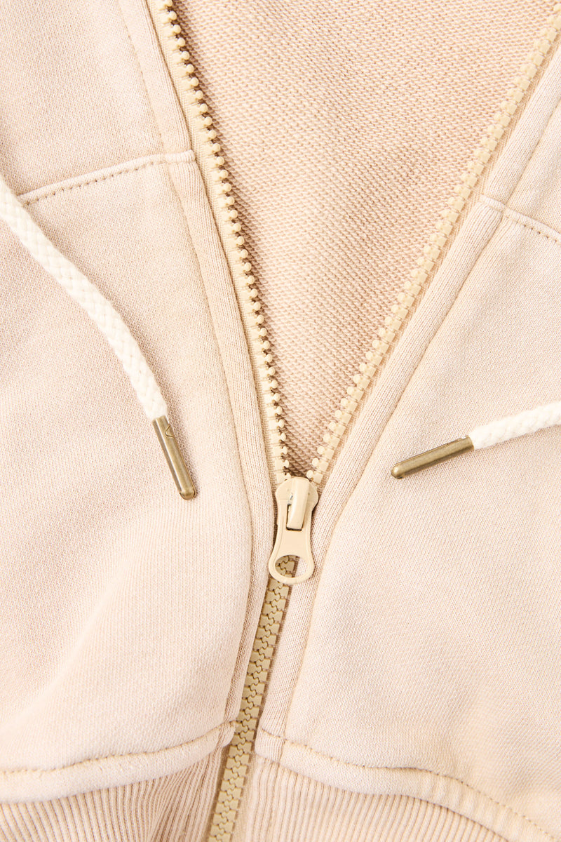 Sunwash Terry Full Zip Hoody Natural