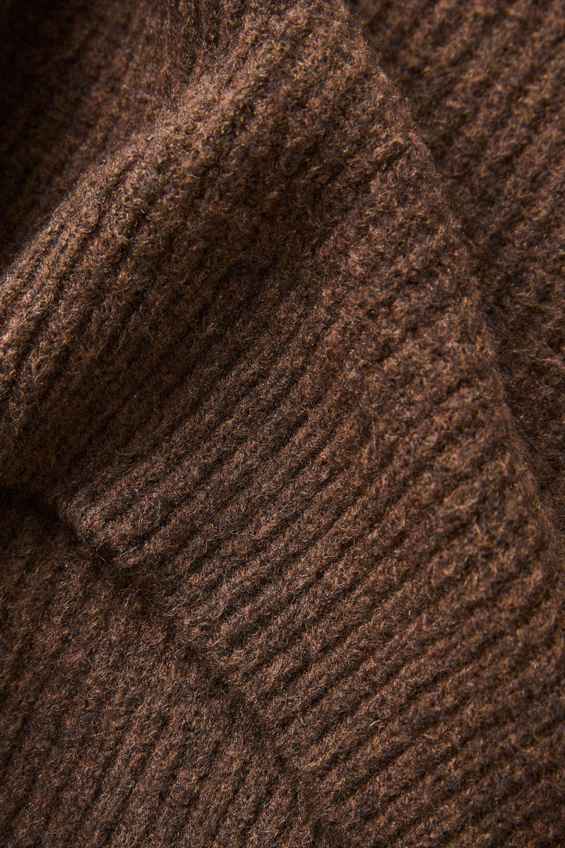 Vintage Waffle Knit Sweater Chocolate