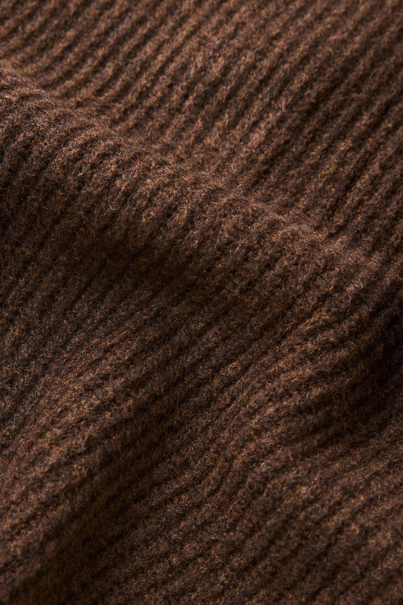 Vintage Waffle Knit Sweater Chocolate