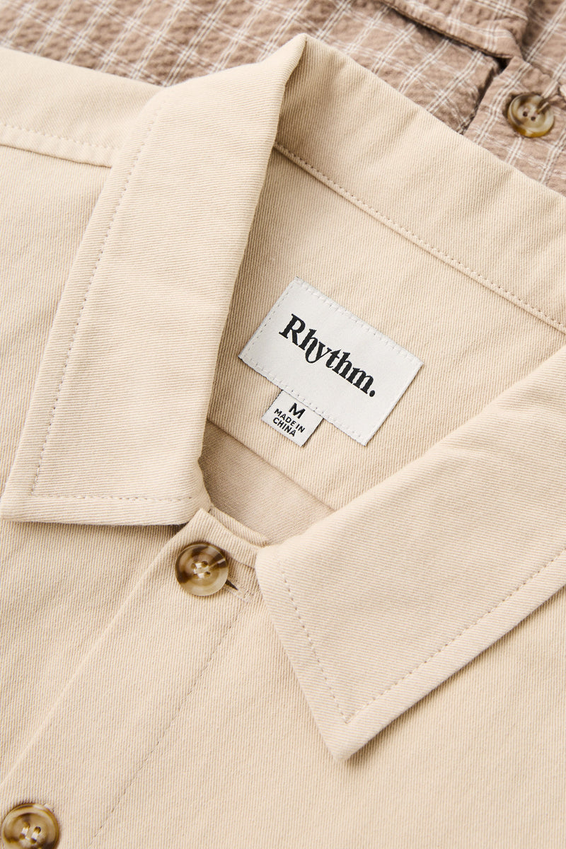Twill Crop Ls Shirt Natural