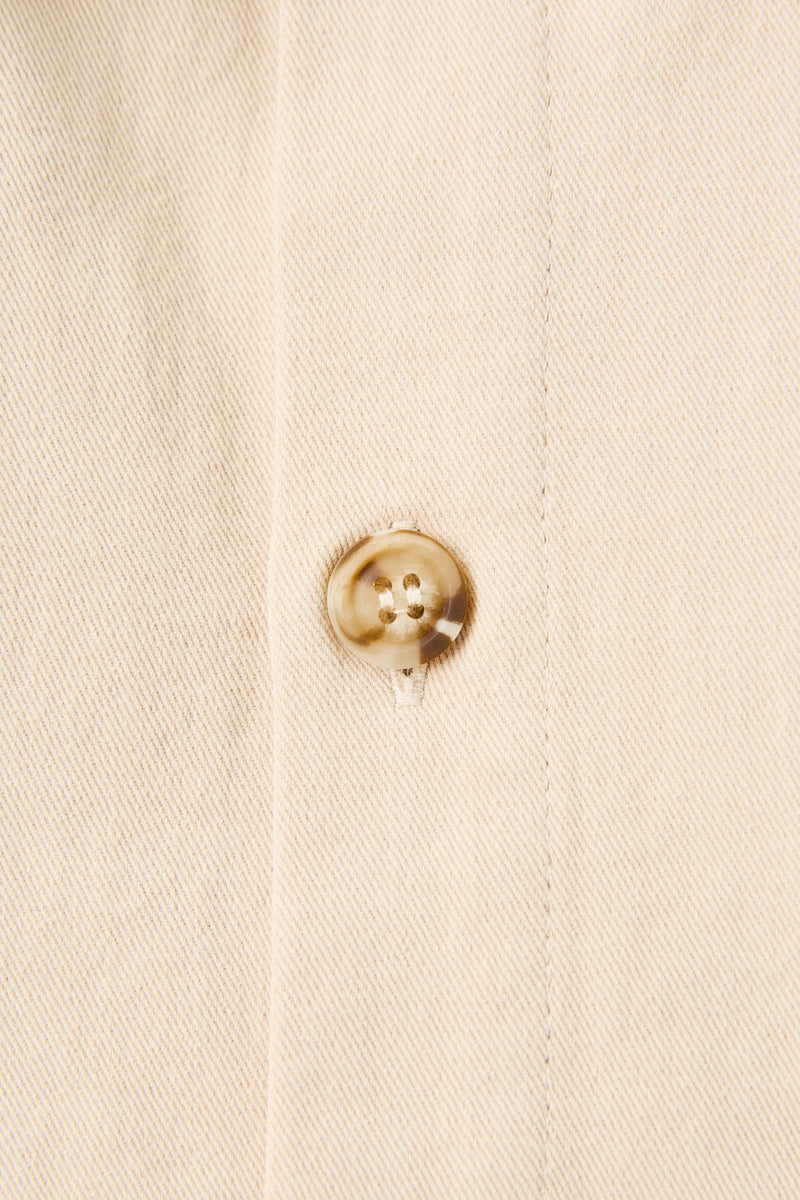 Twill Crop Ls Shirt Natural