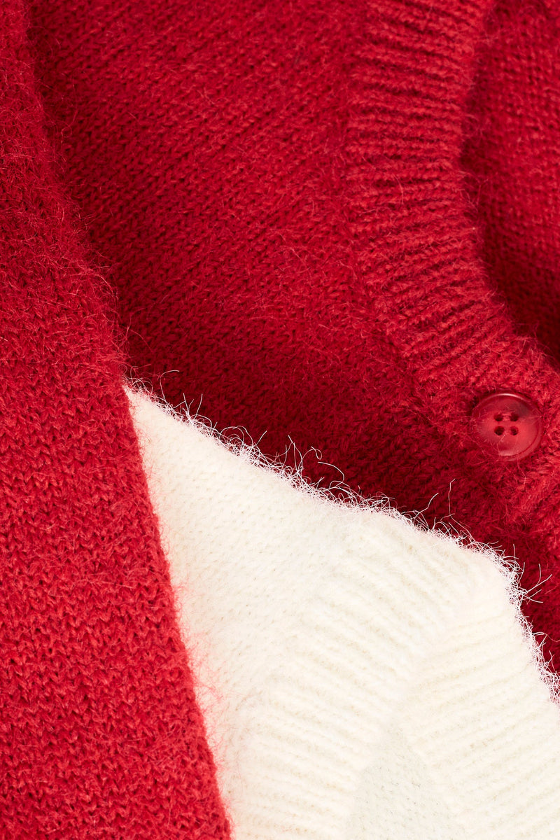 Estelle Fluffy Cardigan Chilli