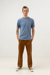 Linen Stripe SS T-Shirt Slate