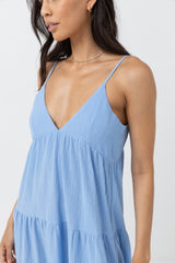 Cleo Tiered Midi Dress Ocean