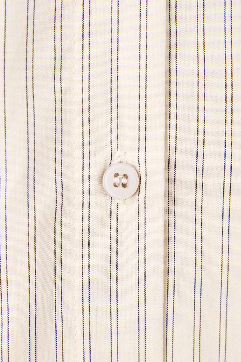 Cove Stripe Oversized Ls Beach Shirt Oat