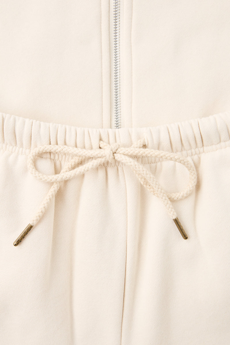 Contrast Fleece Track Short Stone