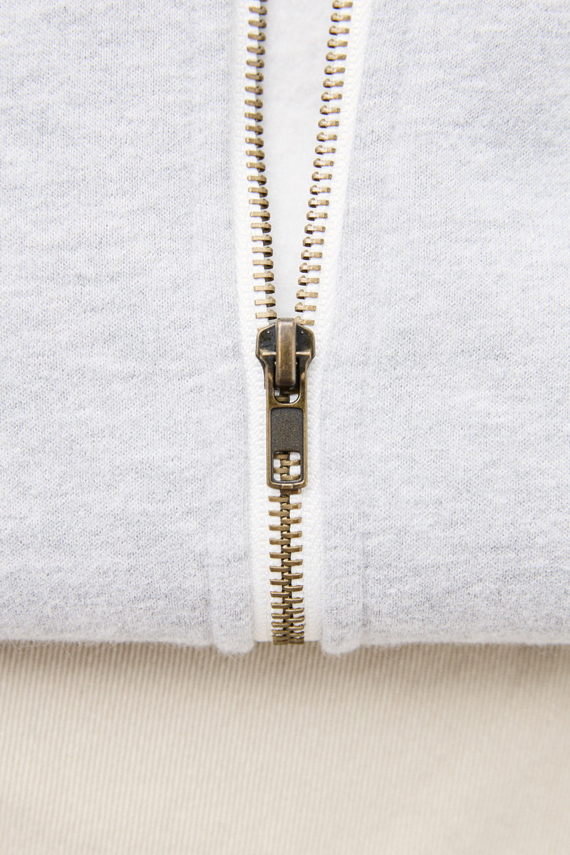 Peace Sun Fleece Zip Heather Grey