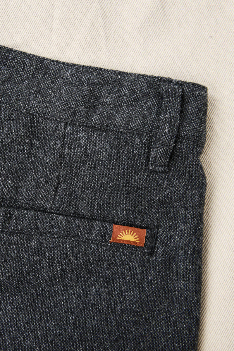 Double Pleat Tweed Trouser Granite