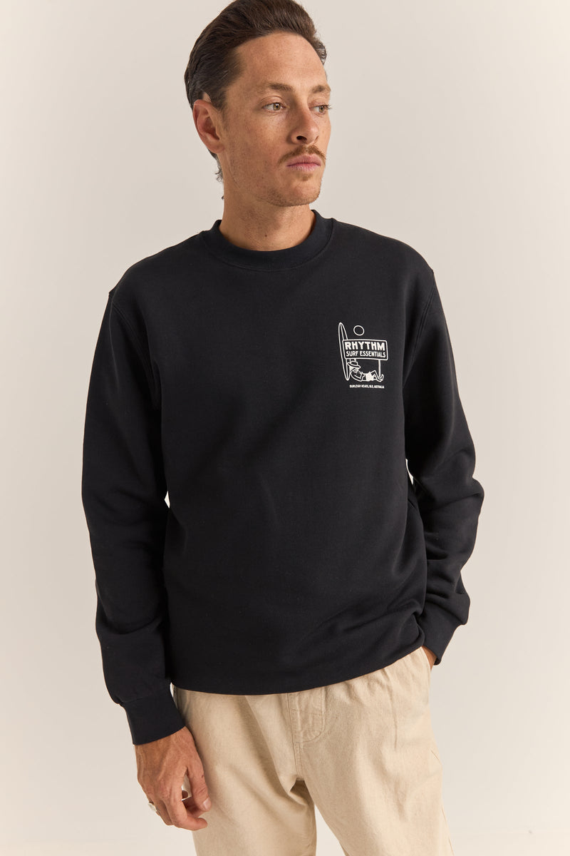 Siesta Fleece Crew Black