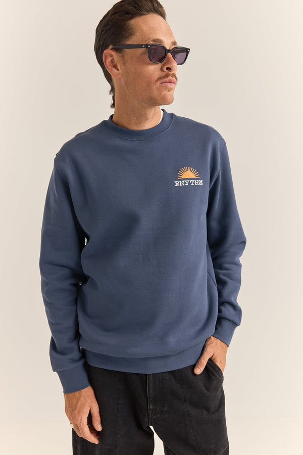 Awake Fleece Crew Navy