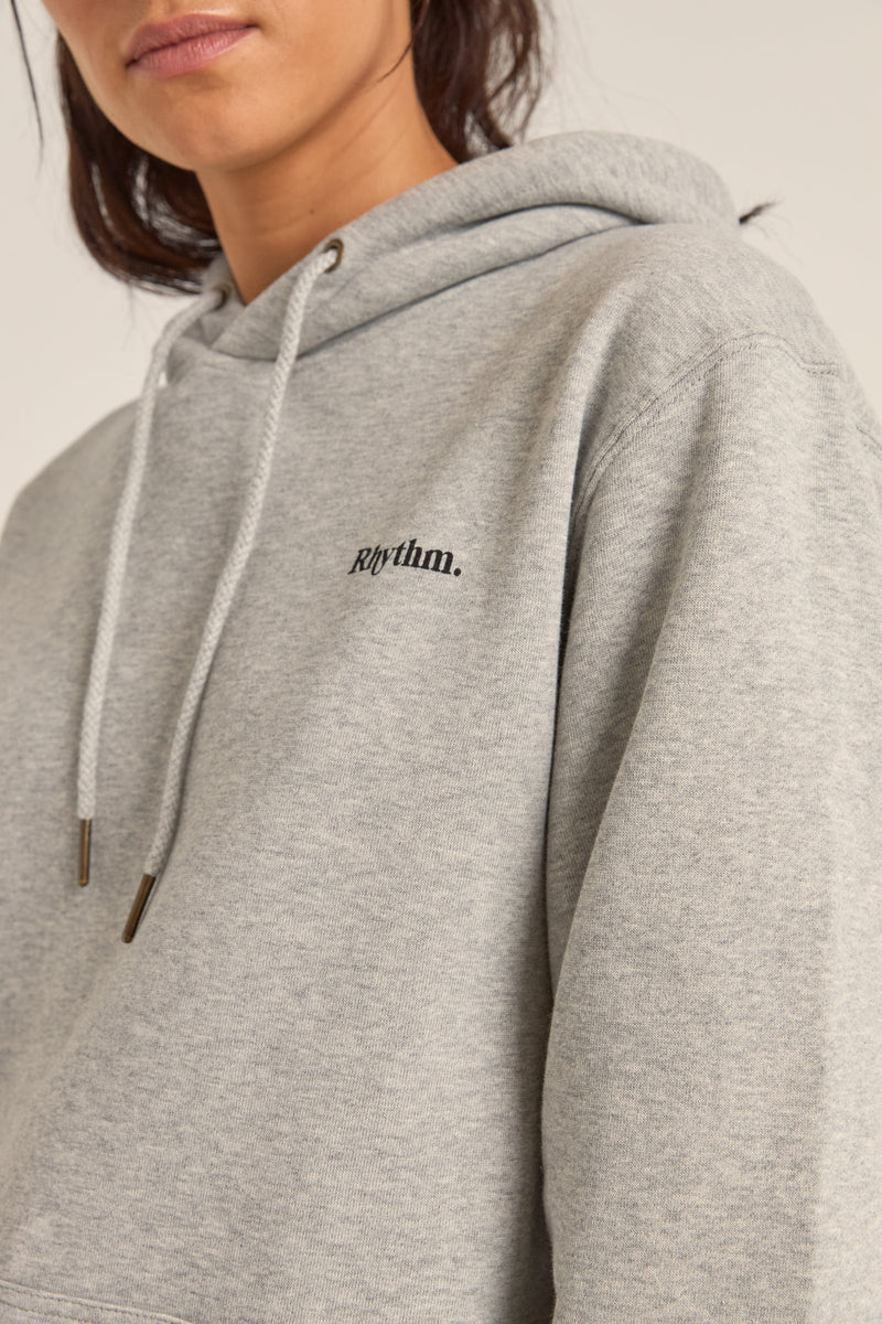 Logo Boyfriend Fleece Hood Grey Heather